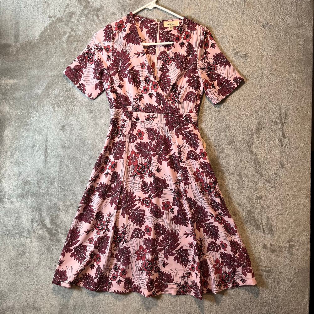 Timeless London On the‎ Topic of Tropic Midi Dress Floral Size 4 New